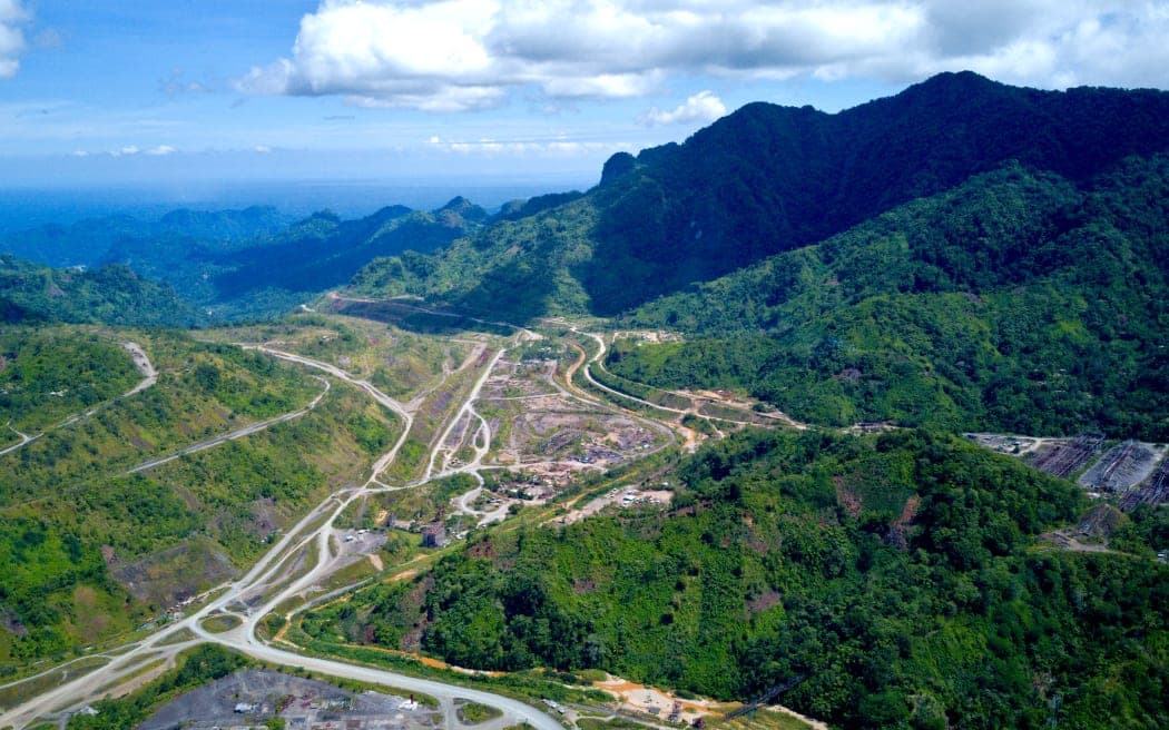 Aerial view of the abandoned mine site