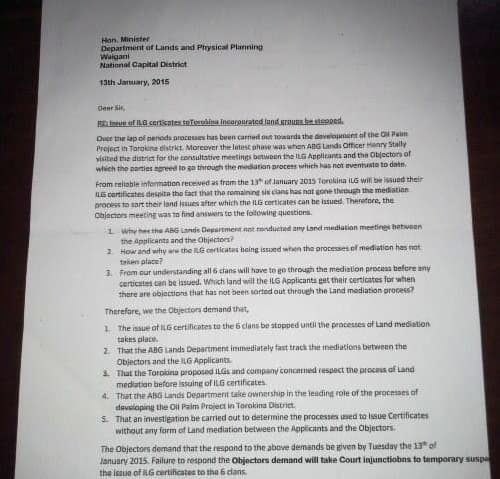Torokina oil palm disputed by Bougainville landowners