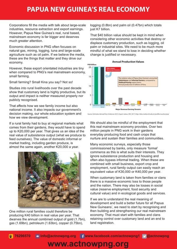 Papua New Guinea's Real Economy