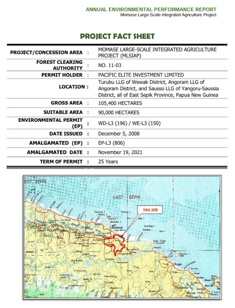 Factsheet with details about the project