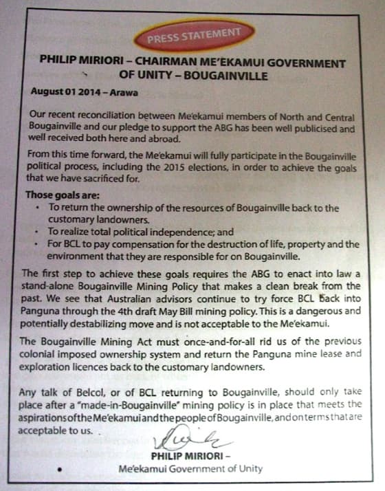 Miroi calls for stand-alone Mining Policy