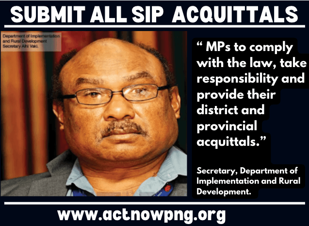 DIRD: Submit all acquittals