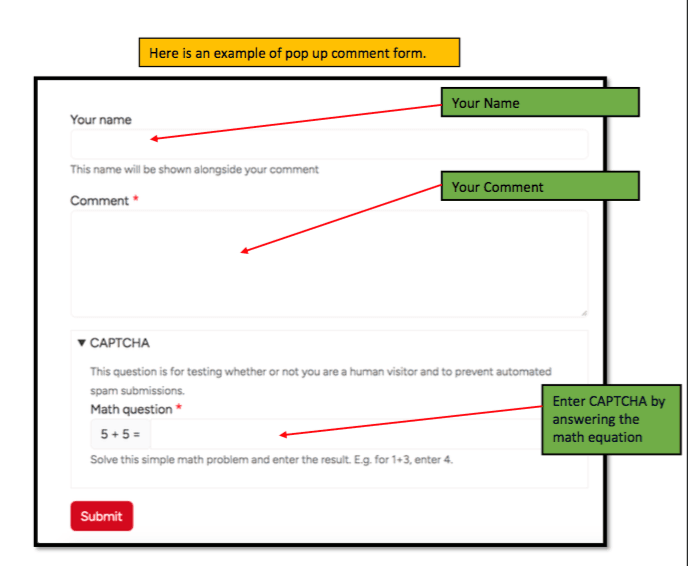 How to Comment on Your DDA.