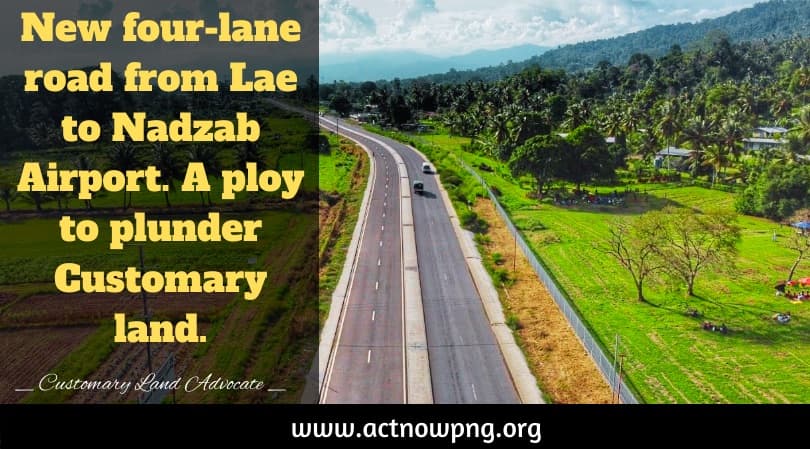 New Four-Lane Road from Lae to Nadzab Airport