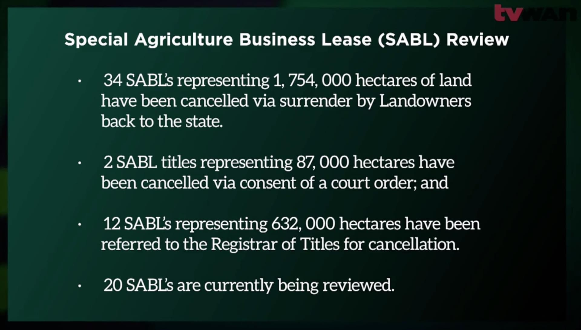 Minister must name cancelled SABL leases