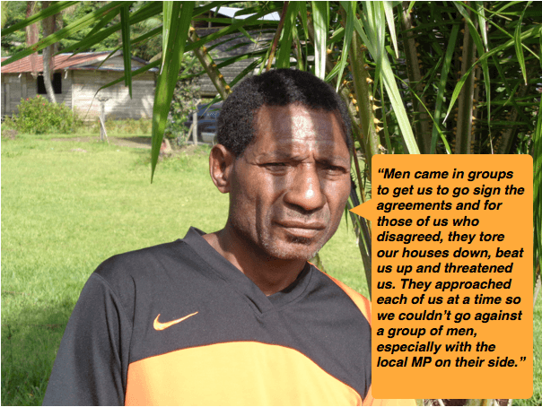 Bewani ILG Chairmen 'assaulted and forced to sign SABL agreements'