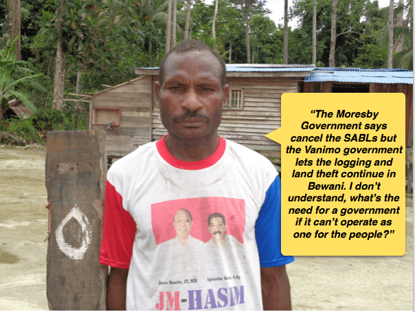 SABL logger cheating Bewani locals