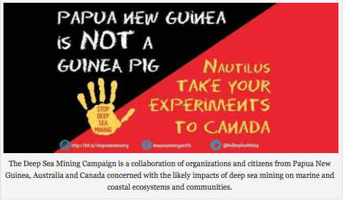 Experimental Seabed Mining and the Controversial Solwara 1