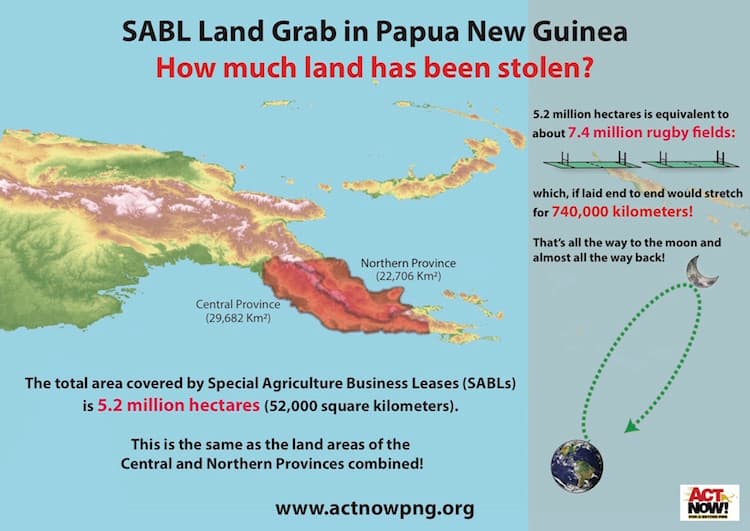 Stolen SABL land would reach all the way to the moon