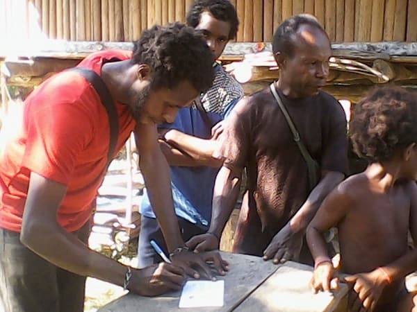 SABL postcard signing in East Sepik