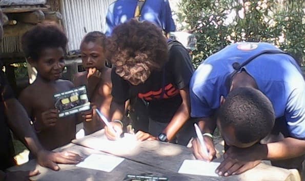 SABL postcard signing in East Sepik