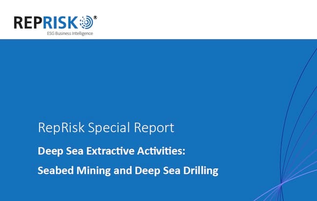 New international report highlights reputation risk for firms involved in seabed mining
