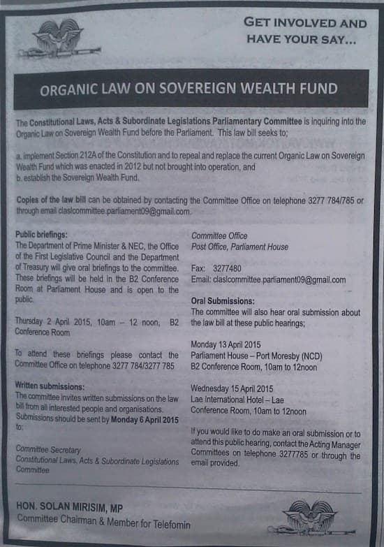 Sovereign Wealth Fund: Get involved and have your say