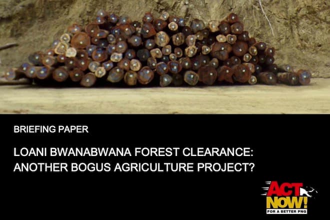 Loani FCA logging another bogus agriculture project?